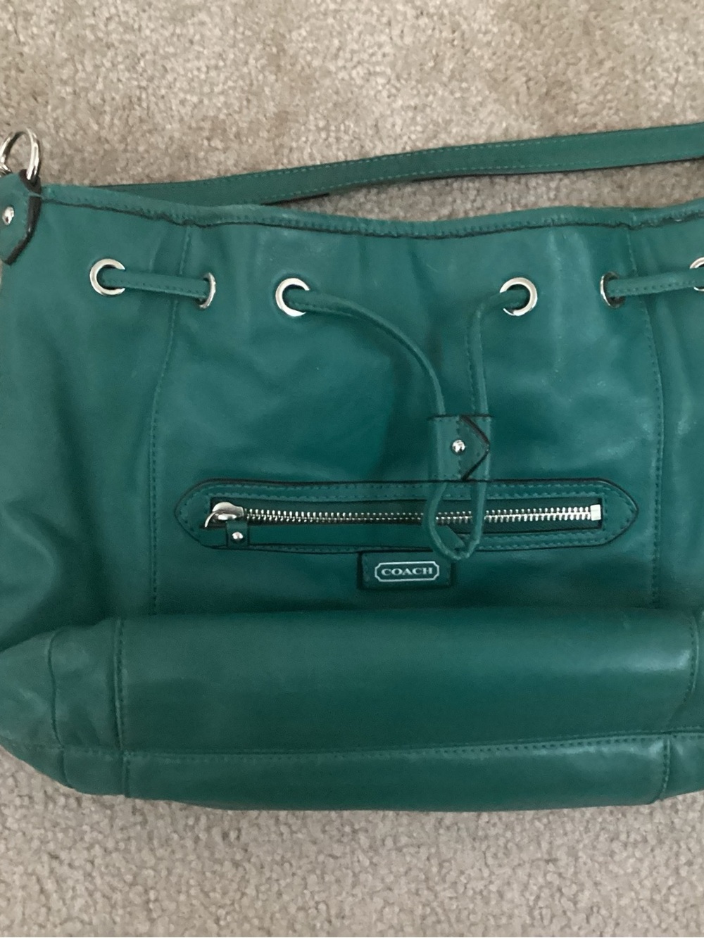 Coach Daisy Leather Drawstring Convertible Shoulder Bag. G1361-F25661 - Picture 9 of 9
